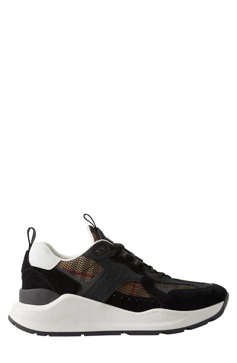 burberry sean sneaker|Burberry Sean II Suede and Leather Sneakers .